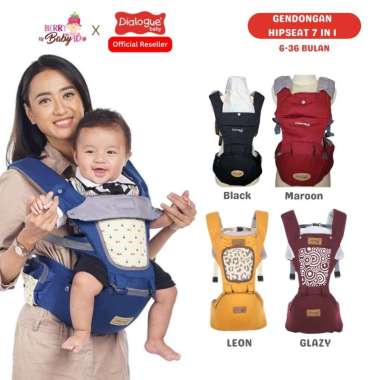 Dialogue Baby Hipseat 7-In-1 Gendongan Depan Bayi Baby Carrier Berry Baby Eldora Navy