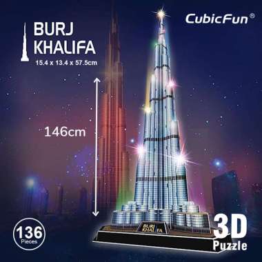 CUBICFUN Burj Khalifa LED L133H - 3D Puzzle