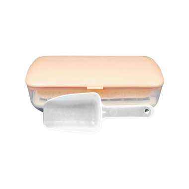 OEM ONE-C873 Cetakan Es Batu Mode Tekan Press Dengan Wadah Free Sendok Plastik / Tempat Penyimpanan 