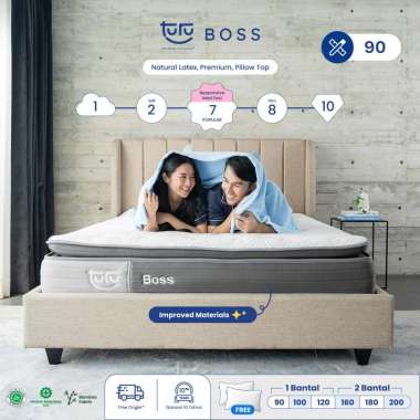 Kasur Pocket Spring Bed TURU BOSS Tebal 26cm + FREE Bantal 90x200 (Single)