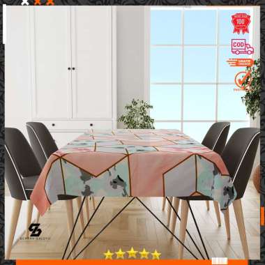Taplak Alas Meja Makan Ruang Tamu Persegi Panjang Motif astetik 100X75CM Triangle