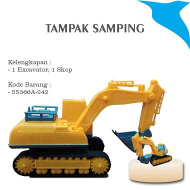 Acekids Mainan Anak Miniatur Excavator Alat Berat Murah Mini Excavator Mobil Penggali - 55366A-242