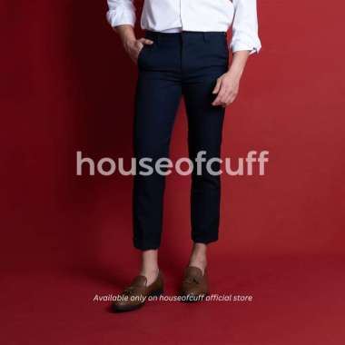 [BIG SIZE] Celana Ankle / Cropped Pants Slimfit Sirwal Biru Navy 30