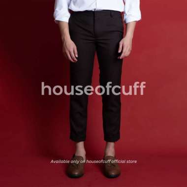 Houseofcuff Celana Ankle / Cropped Pants Slimfit Sirwal Cokelat tua 33