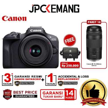 JPC KEMANG Canon EOS R100 Kit 18-45mm IS STM Canon R 100 18-45 mm IS STM GARANSI RESMI Paket 10