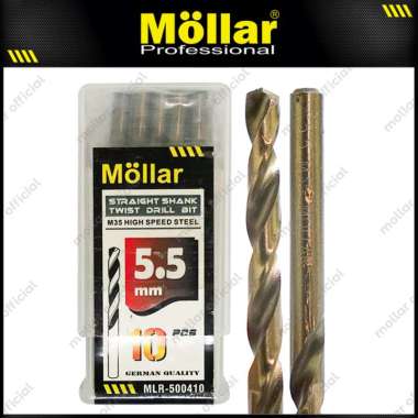 MOLLAR HSS M35 Cobalt 5.5 mm Mata Bor Besi Stainless Steel - Satuan