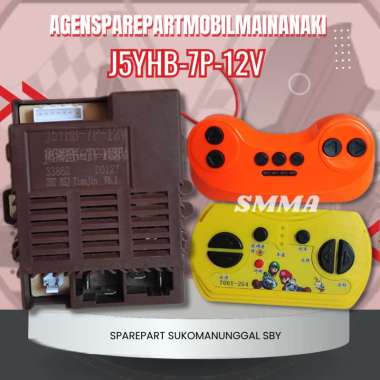Receiver J5YHB-7P-12V + Remot Control Mobil/Motor Mainan Aki Pliko Remot Saja
