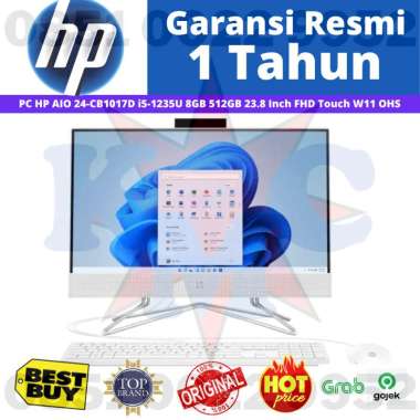 PC AIO HP 24 CB1017D i5-235U 8GB SSD 512GB NO DVD W11 + OHS TOUCH
