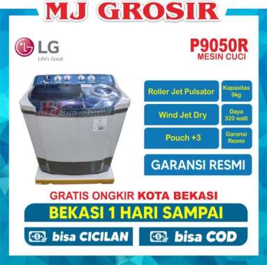 MESIN CUCI LG P 9050 R 9KG 2 TABUNG 9050R LOW WATT