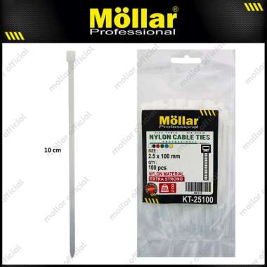 MOLLAR 89-112 Kabel Ties Putih 2.5 x 100 mm Nylon Cable Tie - 100 pcs