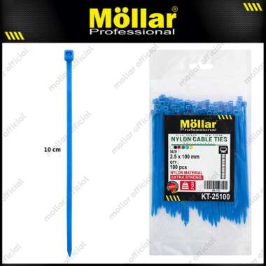 MOLLAR 89-116 Kabel Ties Biru 2.5 x 100 mm Nylon Cable Tie - 100 pcs