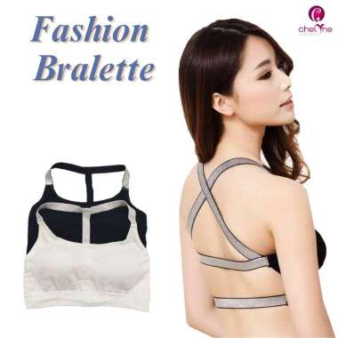 Chelyne Bralette T1615 Kaos Tanpa Kawat Bra Putih
