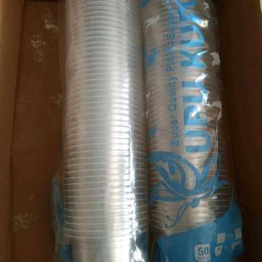 Gelas Plastik Cup 14 Oz merk Kupu Kupu / Tutup Cup Cembung Cup 14 oz