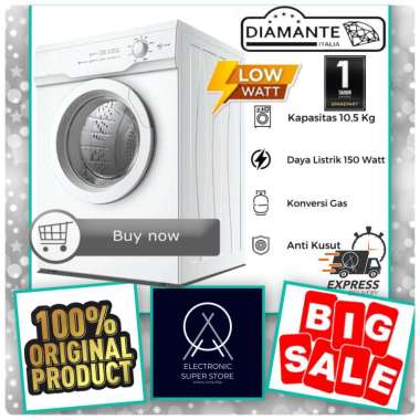 DRYER GAS DIAMANTE CYGNUS 10509DG 10.5KG ANTI KUSUT BIG CAPACITY LAUNDRY DRYER GAS DIAMANTE