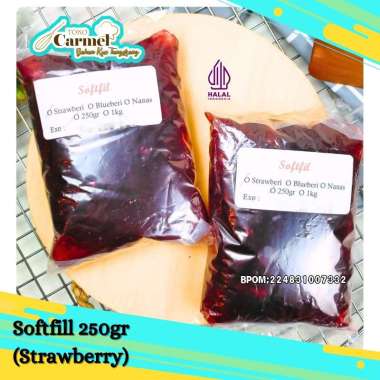 SOFTFILL Selai Buah STRAWBERY Ekonomis 250gr Repack - Selai Martabak, Selai Roti Bakar, selai kiloan