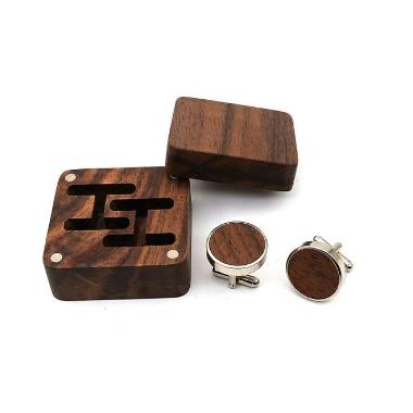 houseofcuff custom cufflinks kayu kancing lengan wedding inisial nama KAYU POLOS