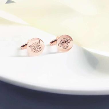 houseofcuff custom cufflinks wedding kancing kemeja foto hewan rose gold