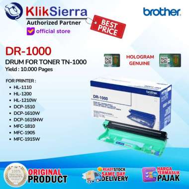 BROTHER Drum DR-1000 | DR1000 Dijamin ORIGINAL 100% Barang Baru