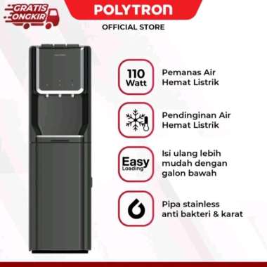 POLYTRON PWC 615 Dispenser Galon Bawah Kompresor Low Watt UV PWC615