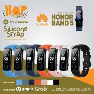 SIKAI Silikon Strap Gelang Tali Rubber Silicone for Huawei Honor Band 5 / 4 Silicon Only ORANGE