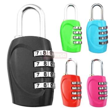 Gembok Kecil dengan 4 Digit Angka untuk Koper atau Locker HIjau