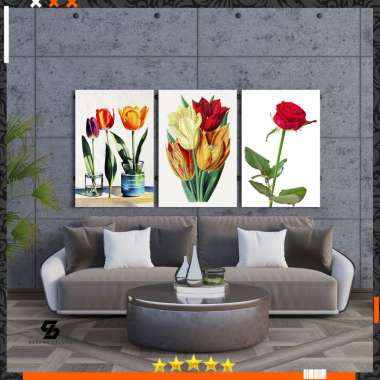 Hiasan Dinding Ruang Tamu atau Kamar Gantungan Pintu Tanaman/Bunga ART 21x30cm 011