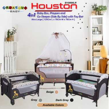 Creative Baby Houston 1089XLR 3IN1 baby box kasur kelambu bayi 3 in 1 DARK GREY