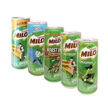 MILO - Minuman Cokelat Paduan - 220 ml KALENG BOOSTUP