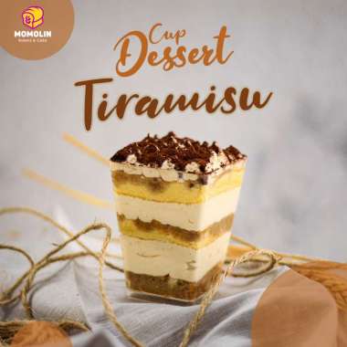 Momolin Bakery Cup Dessert Tiramisu - Dessert Box Mini Tiramissu - Kue Cup Kekinian Tiramisu -Mini C