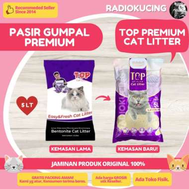 Pasir Kucing Top Litter 5 lt Baim Wong Gumpal Wangi Coffee