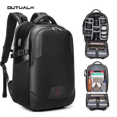 OUTWALK 6166 Premium Backpack Bag Tas Kamera DSLR Ransel Drone Laptop