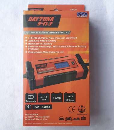SMART CHARGER BATTERY CASAN AKI DAYTONA 2 - 100 AH 6 / 12 VOLT 1 AMP 3944