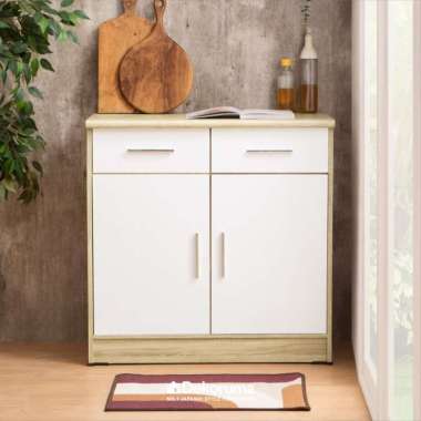 Kitchen Set - Cubic ELENA KSB 2P - Oak White - Dekoruma Rak Bawah Dapur 2 Pintu