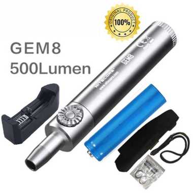 Senter batu / Giok / Detektor / senter kepala / headlamp nitecore gem8