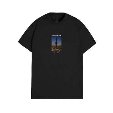 Greenlight Kaos Pria Lengan Pendek Katun Free Hugs C190723 Black M