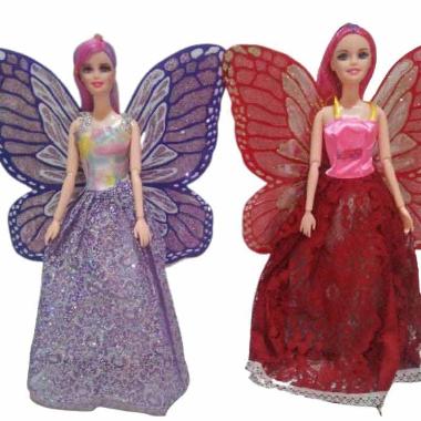 2 Pcs Maianan Anak Boneka Barbie Sayap Randon Mainan Anak Perempuan