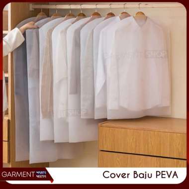 Cover Baju Gantung Pelindung Pakaian Gamis Jas Kaos Kemeja Bahan PEVA Waterproof Anti Debu 60 x 100 