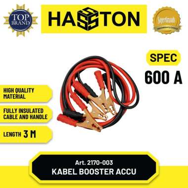 Hasston Kabel Jumper Aki Mobil / Kabel Booster Untuk Accu Mobil / Cable Accu (2170) 600 A
