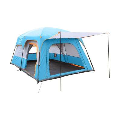 TENDA CAMPING KELUARGA 2 RUANG TENDA CAMPING OUTDOOR 5-8 ORANG Biru