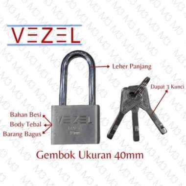GEMBOK RUMAH / GEMBOK PAGAR / GEMBOK LEHER PANJANG 40MM