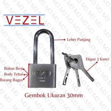 GEMBOK RUMAH / GEMBOK PAGAR / GEMBOK LEHER PANJANG 30MM