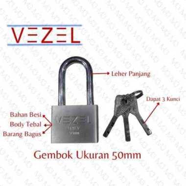 GEMBOK RUMAH / GEMBOK PAGAR / GEMBOK LEHER PANJANG 50MM