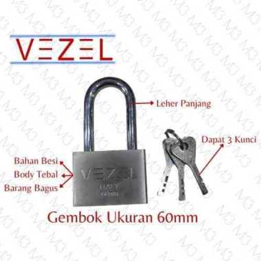 GEMBOK RUMAH / GEMBOK PAGAR / GEMBOK LEHER PANJANG 60MM