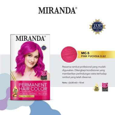MIRANDA HAIR COLOR / CAT RAMBUT MIRANDA / SEMIR RAMBUT MIRANDA MC5 PINK FUCSHIA