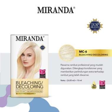 MIRANDA HAIR COLOR / CAT RAMBUT MIRANDA / SEMIR RAMBUT MIRANDA MC6 BLEACHING
