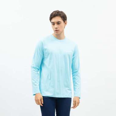 Houseofcuff Kaos Cotton Combed Lengan Panjang Pria Biru/Biru Muda Biru Langit M