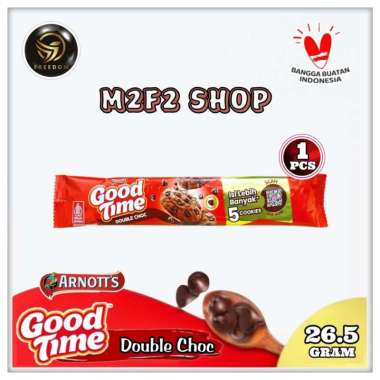 Good Time Double Choco Cips Cookies Kukis Cokelat - 26,5 gr (Kemasan Satuan)