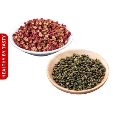 SzeChuan Green Pepper Lada Hijau Qing Hua Jiao SiChuan Red Pepper Lada Merah 500gr Hua Jiao Merah 50