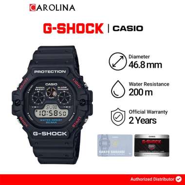 Jam Tangan Pria Casio G-Shock DW-5900-1D Three-Eye Digital Dial Black Resin Band
