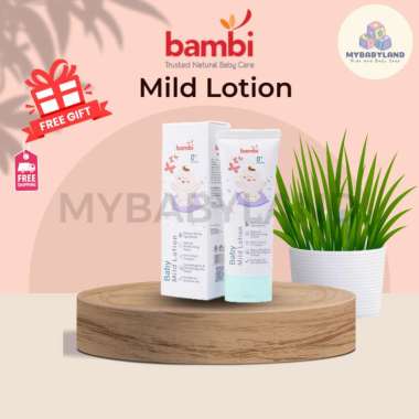 Bambi Baby Mild Lotion 100ml | Body Lotion Bayi Kulit Normal - Sensitif Kaya Kandungan Protein Susu 